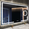 STARLEAD Badspiegel-mit-Beleuchtung 100x70cm, Badezimmerspiegel mit 5X Vergrößerungsspiegel-mit-Licht, 3 Lichtfarben, Einstellbare Helligkeit